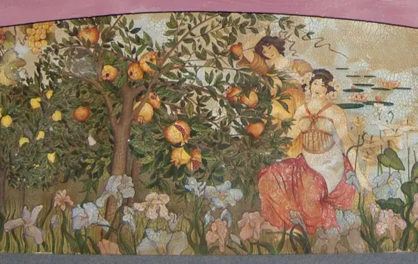 Particale panello decorato particolare decoro per cucine artistiche
