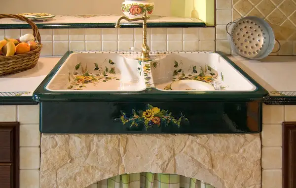 lavello artistico in pietra lavica per cucine