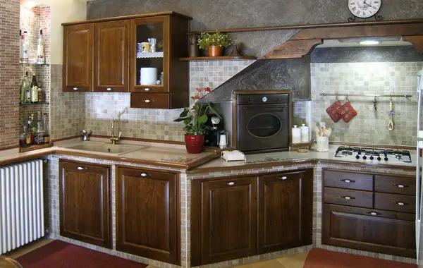 cucina in muratura rustica
