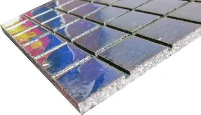 Mattonella in pietra lavica antiscivolo per rivestimenti interni esterni colore blu mare