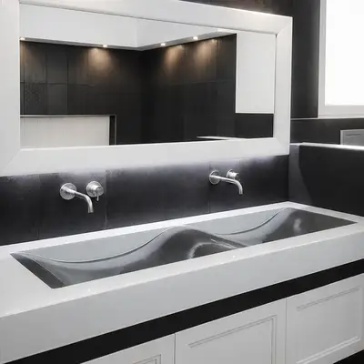 Mobile arredo bagno moderno due lavabi monoblocco