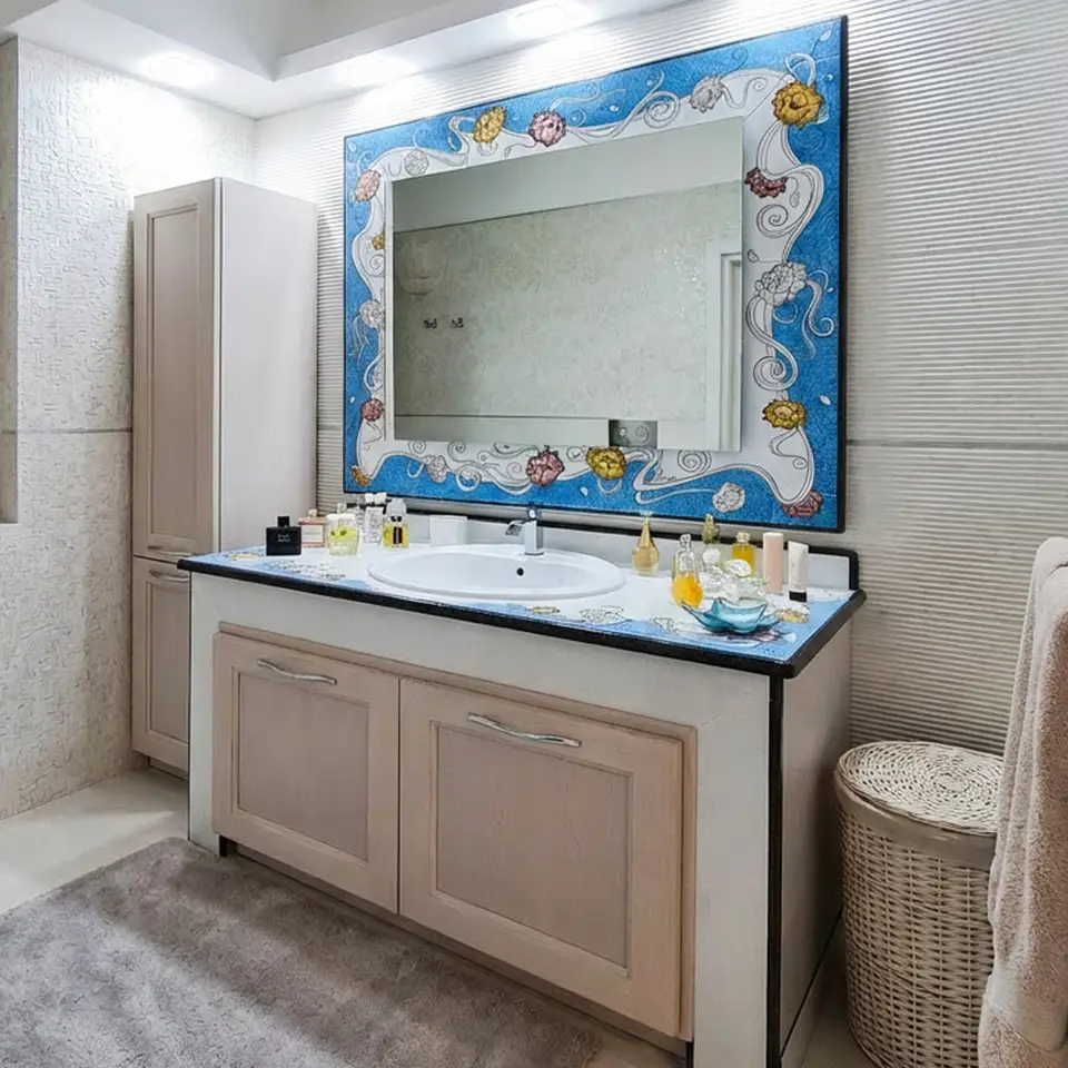bagno luxury in pietra lavica moderno