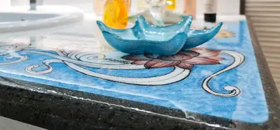 decoro artesole dipinto a mano bagno