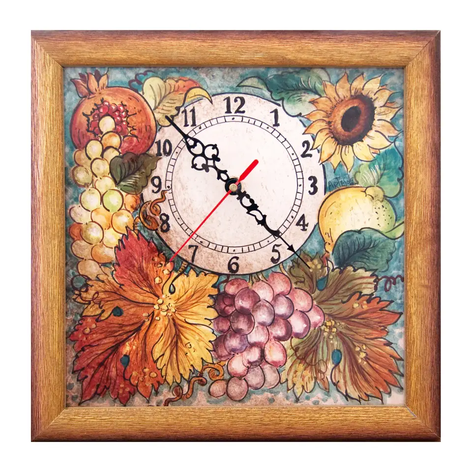 Orologio antichizzato dipinto a mano