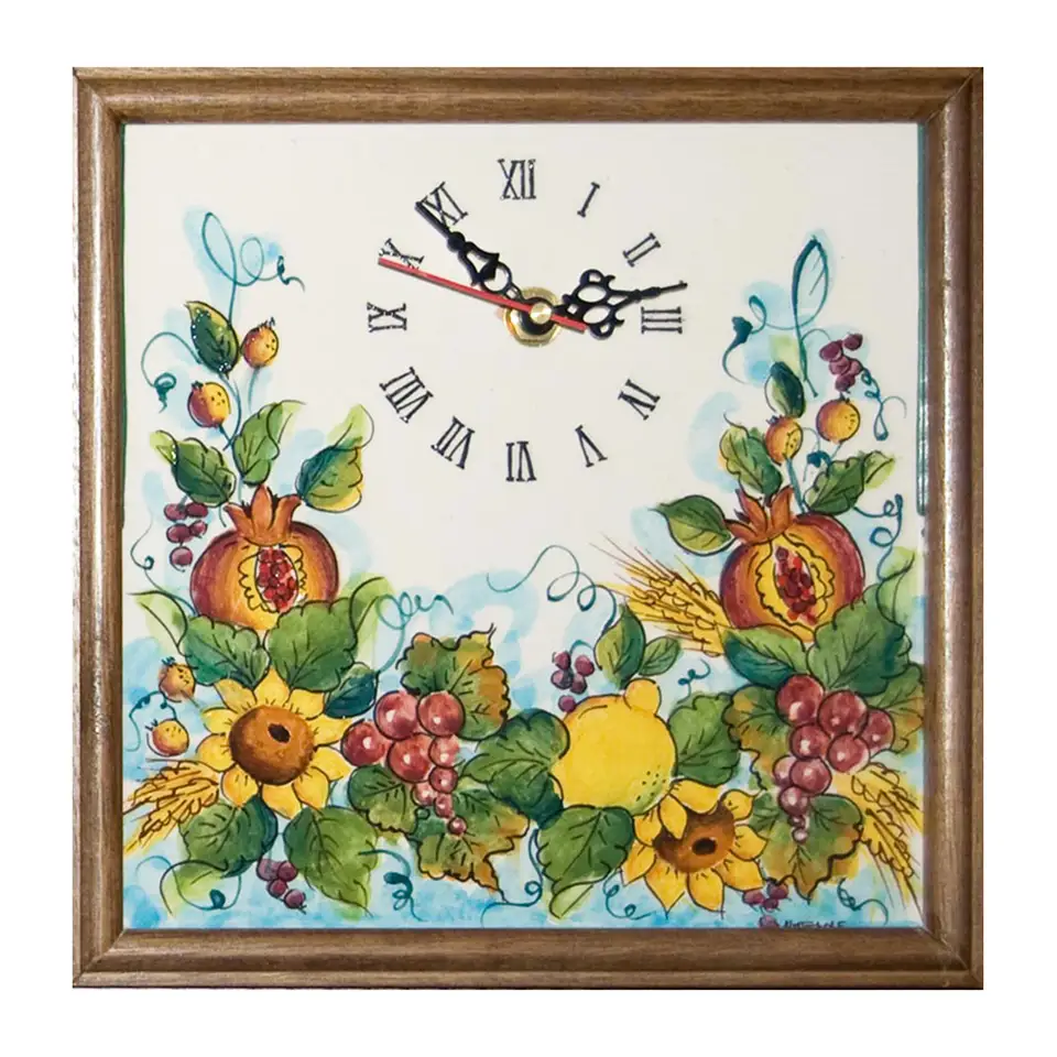Orologio da parete per cucina con decoro e cornice personalizzabile