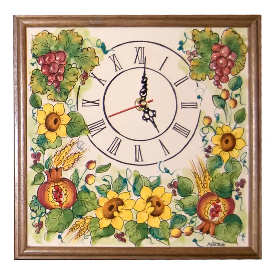Orologio da parete classico in pietra lavica ceramizzata