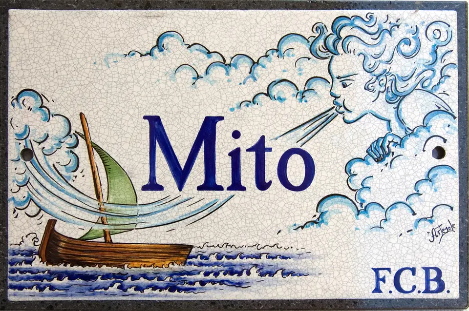 Pannello con decoro dipinto a mano ceramica/pietra lavica