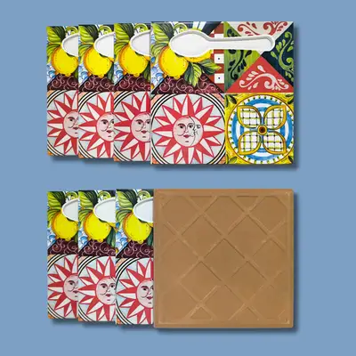 Piatto decorativo in ceramica realizzato in Sicilia