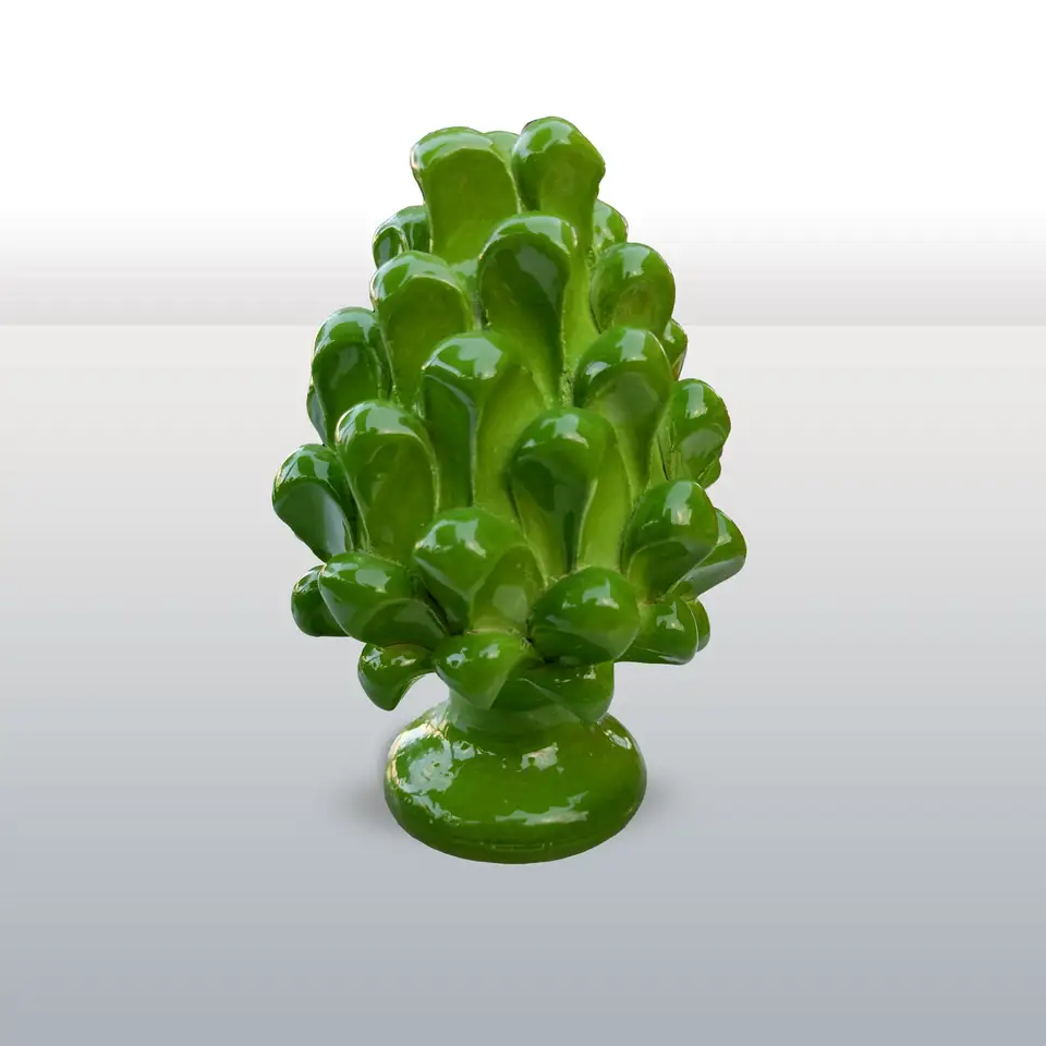 Pigna in Ceramica Verde h16 verde monocolore