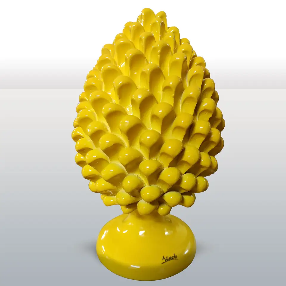 Pigna in Ceramica Gialla H31 gialla monocolore