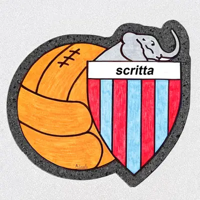 Targa personalizzata in pietra lavica forma scudetto