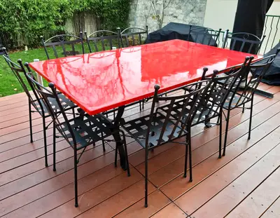 tavolo pietra lavica rosso monocolore