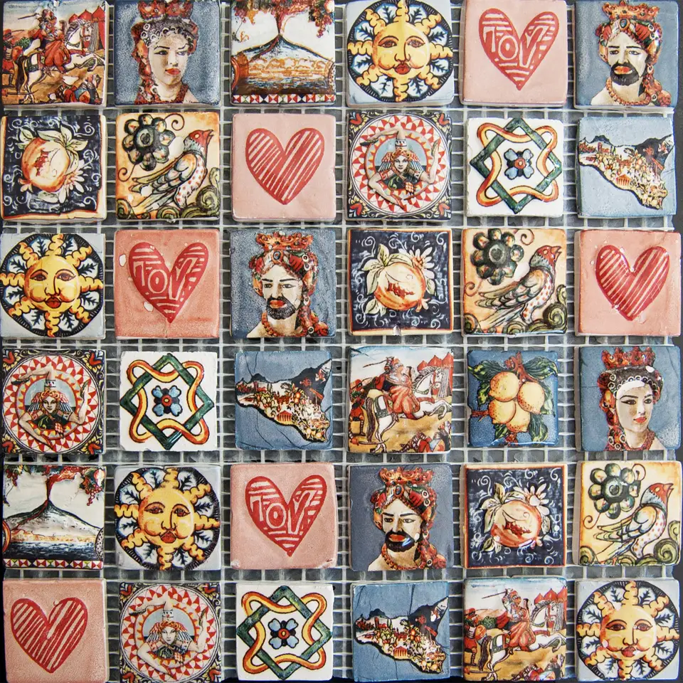 Mattonella a rilievo per mosaico MTR010