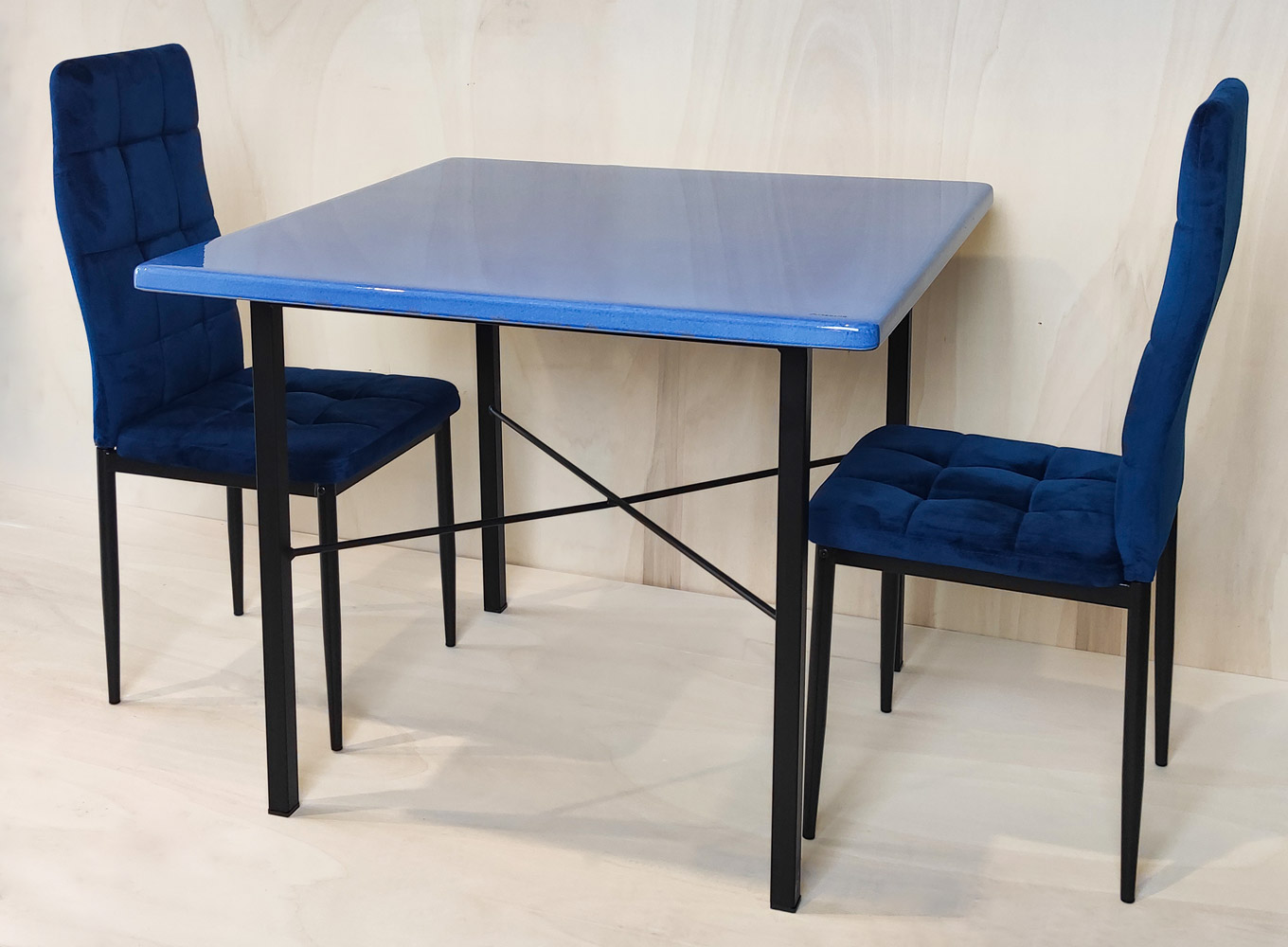tavolo pietra lavica monocolore blu